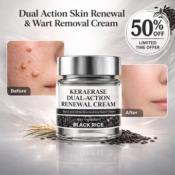 Biancat KeraErase Dual Action Skin Renewal & Wart Removal Cream | Black Rice Formula for Skin Tags, Warts, Moles & Keratin Buildup | Non-Acidic, Gentle & Safe for All Skin